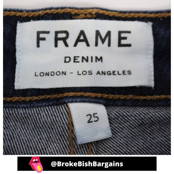 FRAME Antibes Mid-Rise Side-Button Shorts 25 - Picture 5 of 5